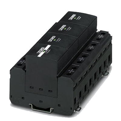Type 1 +2 Three Phase 4P Flashtrab SPD FLT-BK 350/3+1/FM  combined lightning current and surge arrester Phoenix Contact 2906389